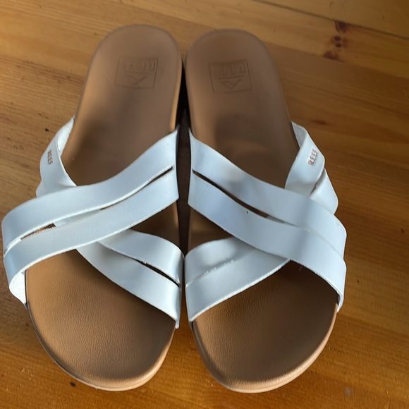 Reef Cushion Spring Bloom Slide Sandals White Size 10 - Picture 10 of 10